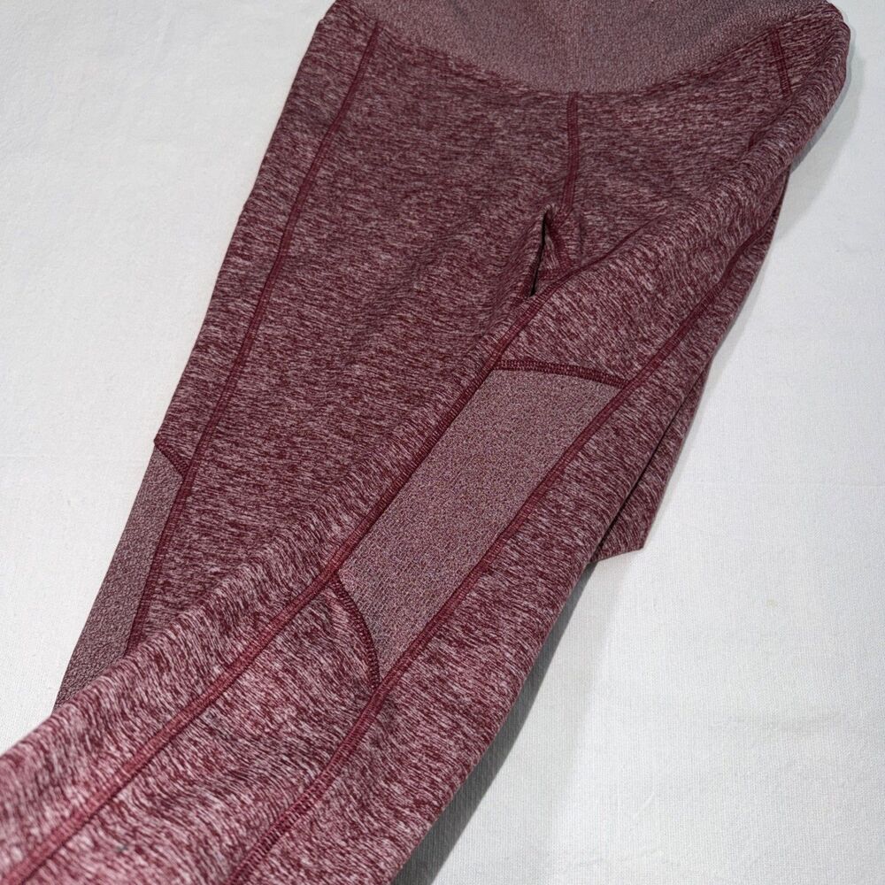Pink Victoria's Secret Cozy Leggings High Rise Womens Medium Burgandi - Picture 4 of 11